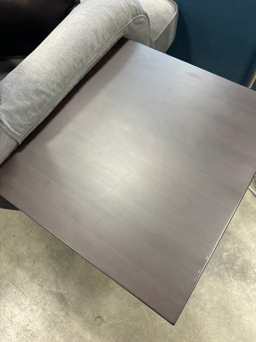 Espresso Wooden Side Table with Cross Legs