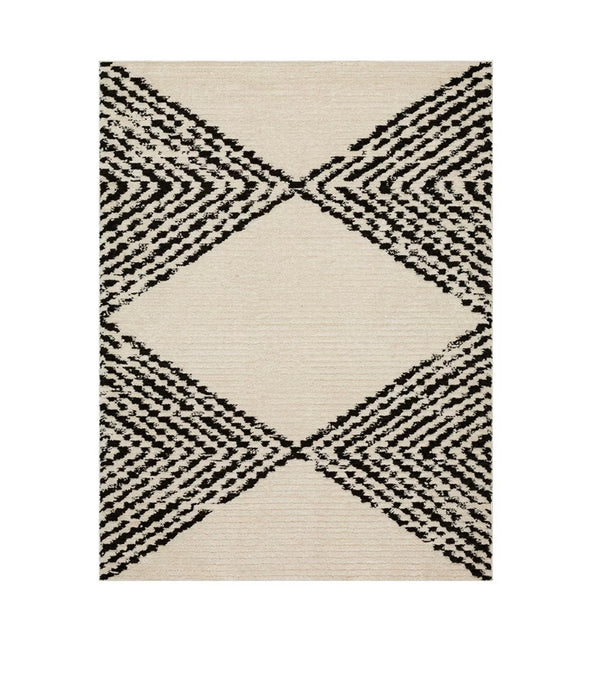 StyleWell Gilles Cream/Black Pyramid 5 ft. 3 in. x 7 ft. Indoor Area Rug (new)