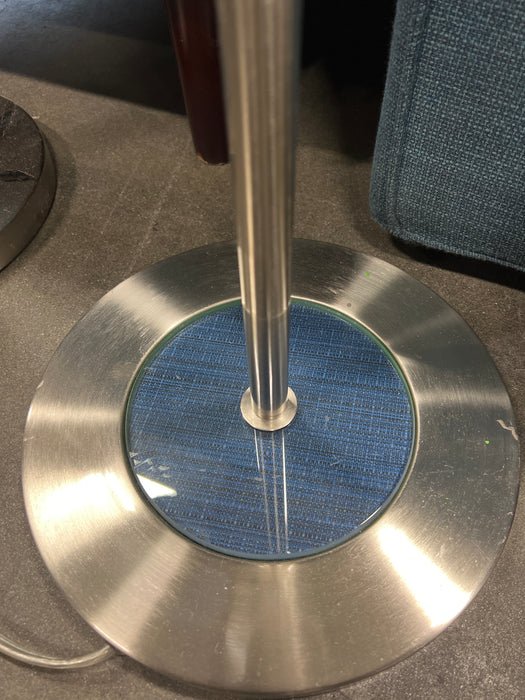 Kyoto Blue and Chrome Floor Lamp