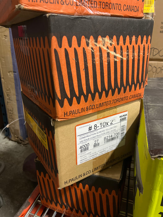 Paulin 8x2 Square Drive Construction Screws-4000pc