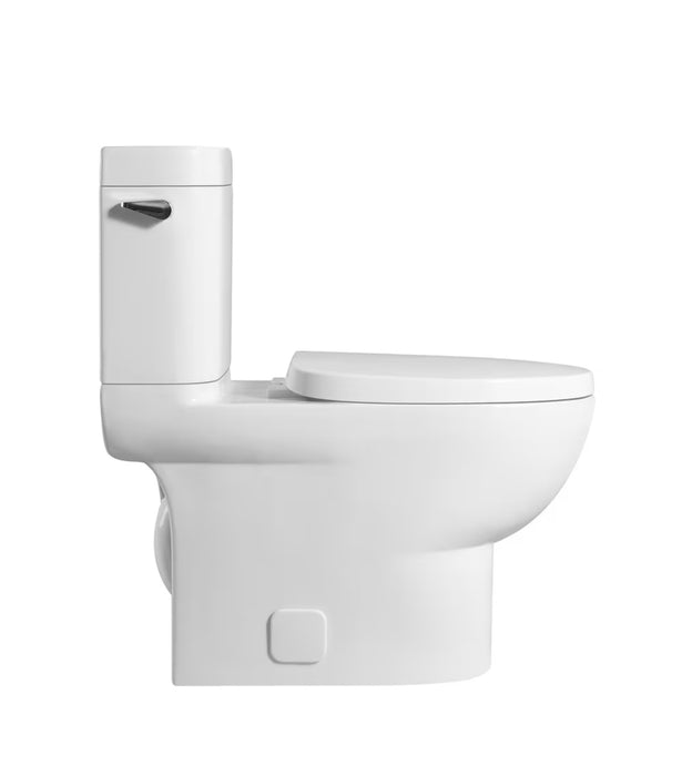 Branston All-in-One 2-Piece 4.8 LPF High Efficiency White Elongated Toilet with Concealed Trapway Soft-Close Seat (missing tank, new)