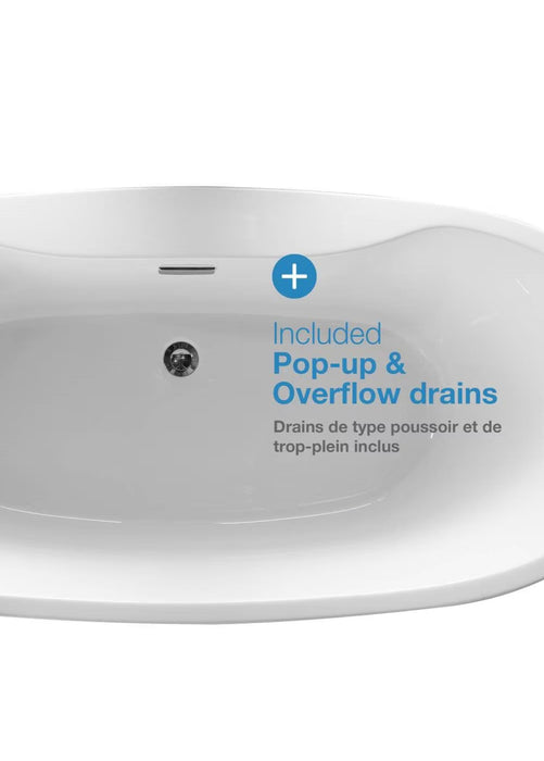 Ove Decors Riley 60-inch Freestanding Tub in White (new)