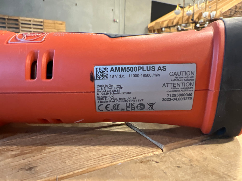 FEIN AMM500 PLUS 18V AMPShare Cordless Multi-Tool (Tool Only) (new)