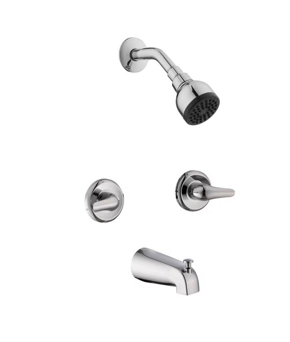 Aragon 2-Handle 1-Spray Shower Faucet in Chrome (Valve Included)