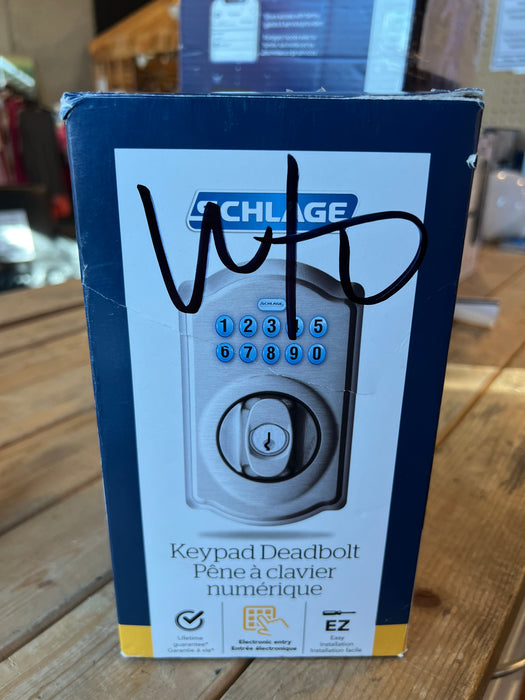Schlage Camelot Satin Nickel Electronic Deadbolt Keyless Entry Keypad Rated AAA (new)