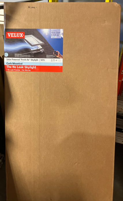 VELUX VCS - Solar Powered Venting Curb Mount Skylight - RSO 46 1/2 inch x 22 1/2 inch- Laminated