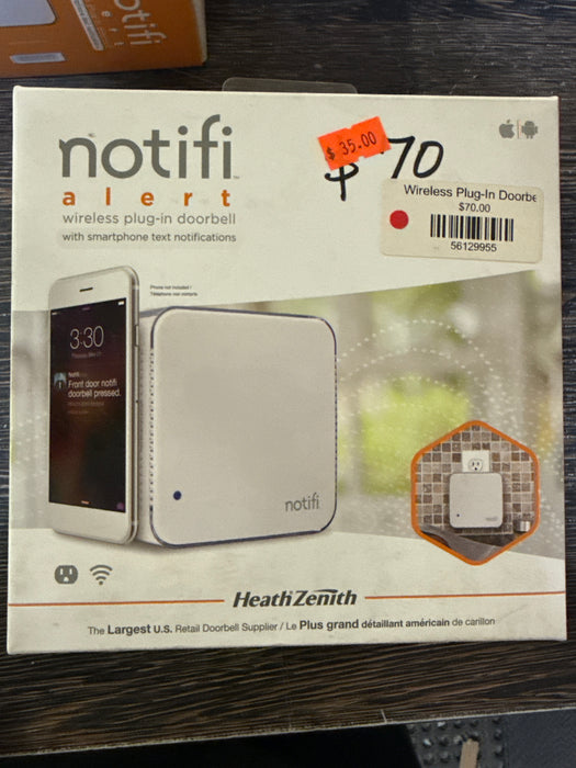 Heath Zenith Alert Wireless Plug-In Door Bell Kit (New)
