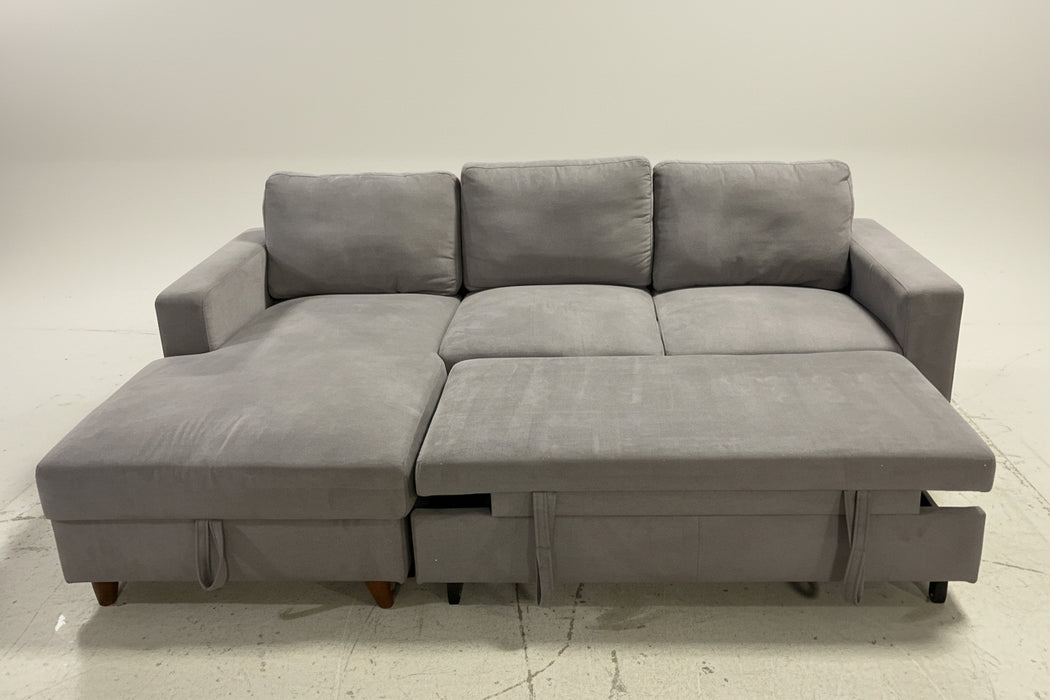 Modern Grey Sectional Sofa Bed