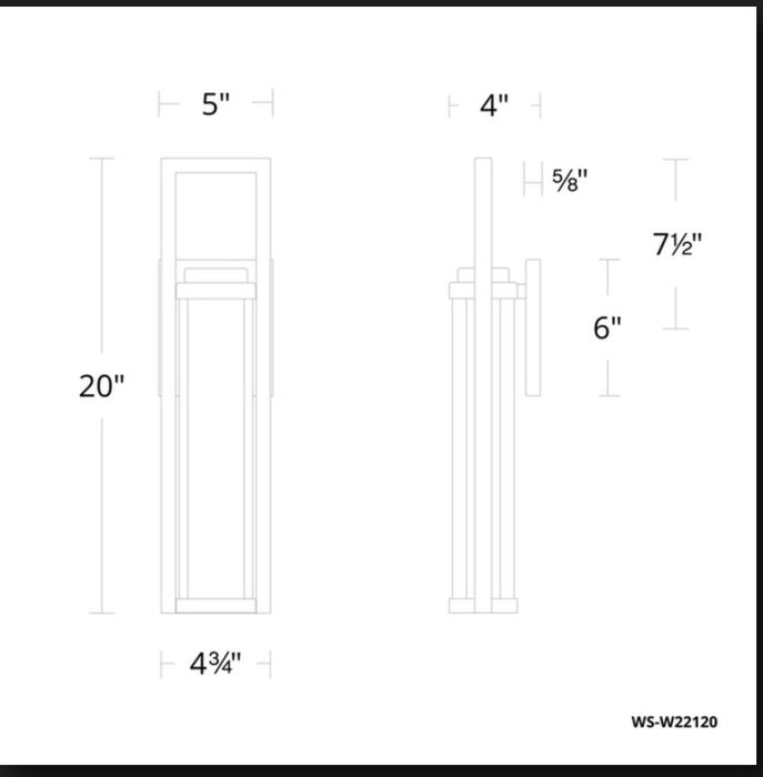 Modern Forms Revere Outdoor Wall Sconce Lantern Light (New)