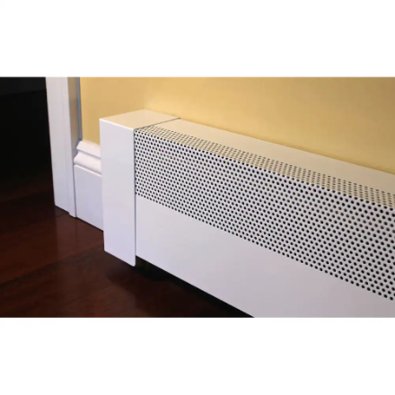 Baseboarders Basic Series 6 ft. Galvanized Steel Easy Slip-On Baseboard Heater Cover in White (New)