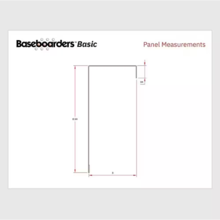 Baseboarders Basic Series 6 ft. Galvanized Steel Easy Slip-On Baseboard Heater Cover in White (New)