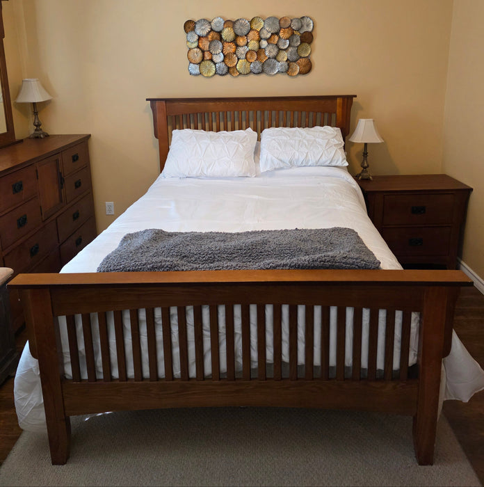 Double bed 2 nightstand, tall boy & double dresser