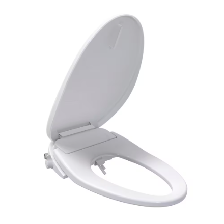Bemis Electric Slow Close Plastic Bidet Seat for Round Toilets in White (New)
