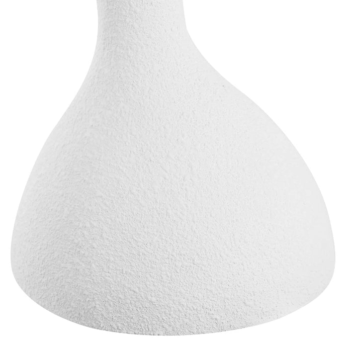Boracay 19.75" Modern Minimalist Indoor Outdoor Resin Drink Table - Colour Frosted White - TBL1110C