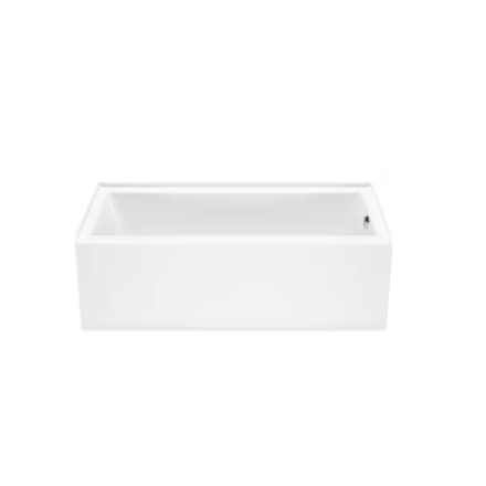 MAAX Bosca 60L x 32W x 20H Acrylic Alcove Bathtub with 14-inch Soaking Depth & Above-The-Floor-Rough, Right Drain