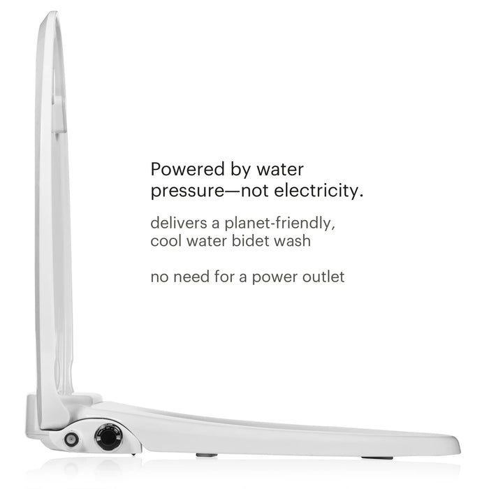 Brondell Swash EcoSeat S101 Non-Electric Bidet Toilet Seat, Round White (New)