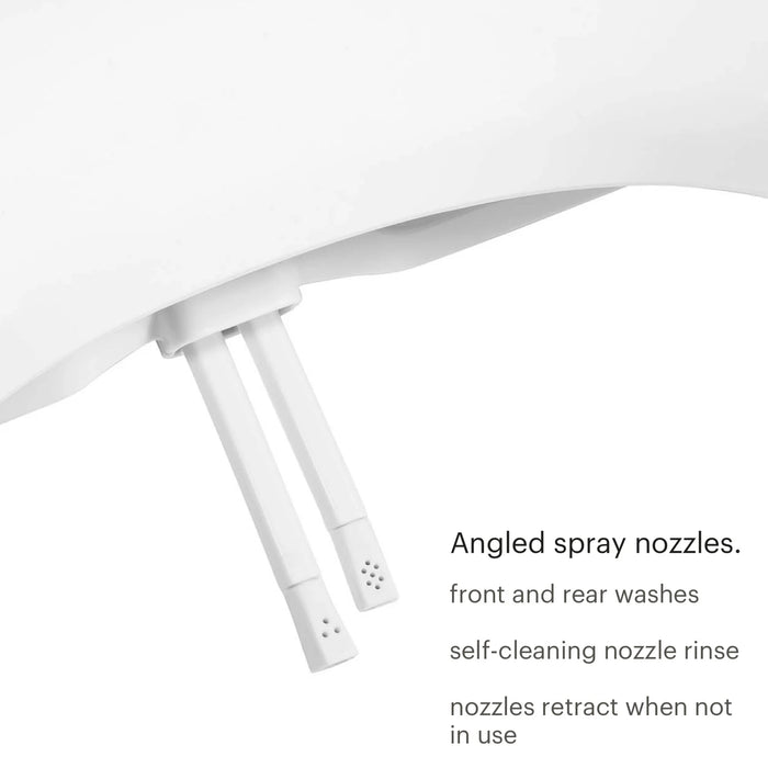 Brondell Swash EcoSeat S101 Non-Electric Bidet Toilet Seat, Round White (New)