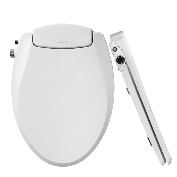Brondell Swash EcoSeat S101 Non-Electric Bidet Toilet Seat, Round White (New)