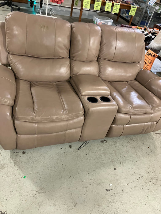 Beige Recliner Loveseat