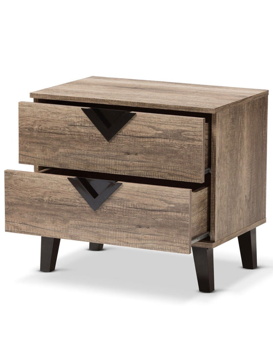 Baxton Studio Swanson Nightstand in Light Brown (new)