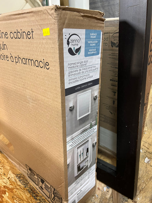 Zenna Home 16x20 White Frame Medicine Cabinet (new)