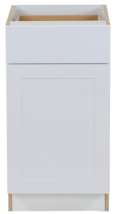 Edson 18 in. W x 35 H x 25 D Assembled Kitchen Door Drawer Base Cabinet, White (B18L)