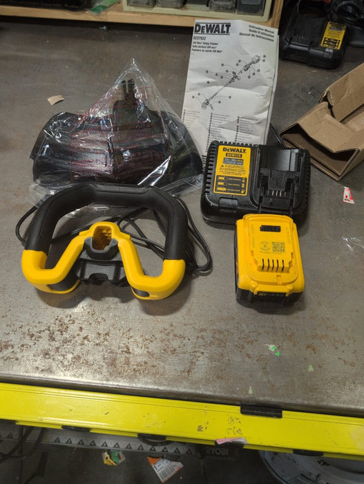 DEWALT 20V MAX Lithium-Ion Cordless Brushless 14-inch Folding String Trimmer with 5Ah Battery and Charger (heavily used)