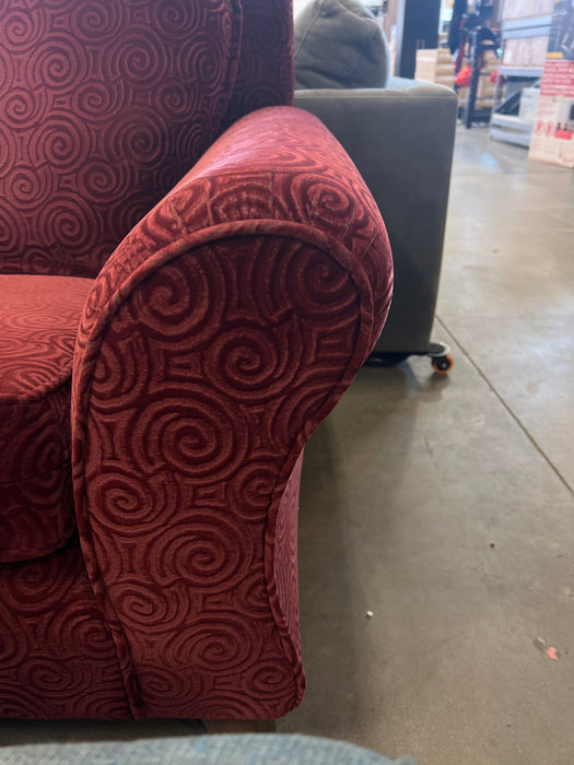 Burgundy Swirl Sofa