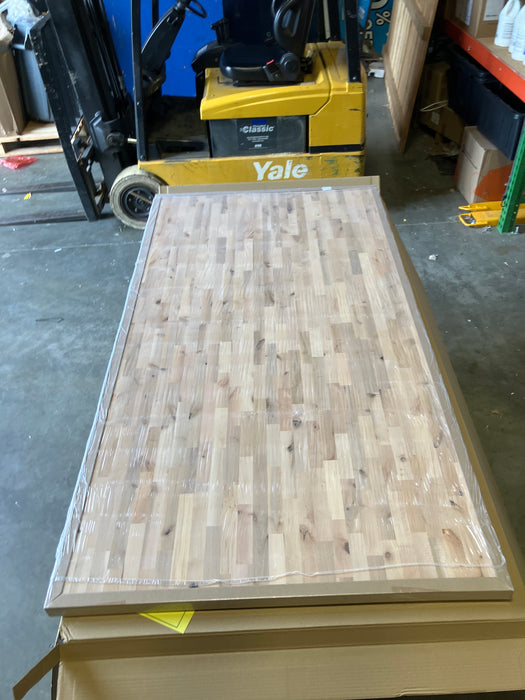 Hardwood Reflections 74 inch Maple Butcher Block Island Countertop in Unfinished