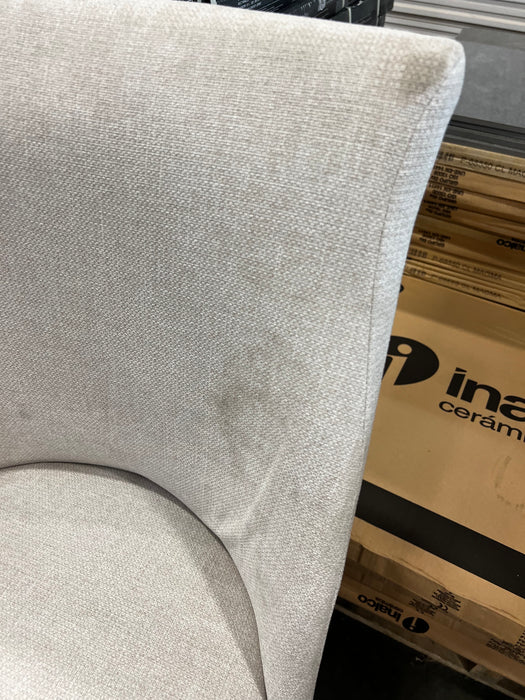 19" Seat Height Parsons Upholstered Dining Chair, Solid Wood Legs, High Back Fabric Dining Side Chairs (Set of 2) (new, as is)