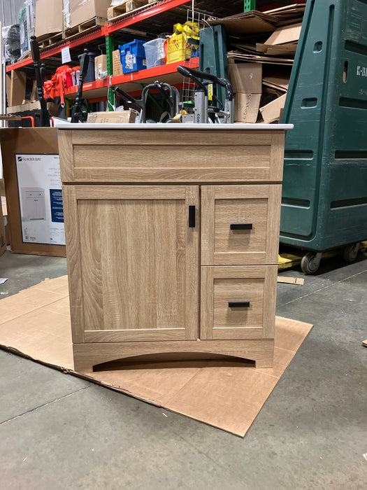 30” Rocara Vanity and Top Combo - White Oak