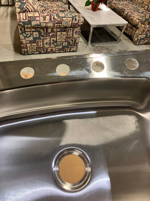 Steel Queen 22 1/4 X 23 3/8 X 7” Faucet Holes Stainless Steel  Sink (New)