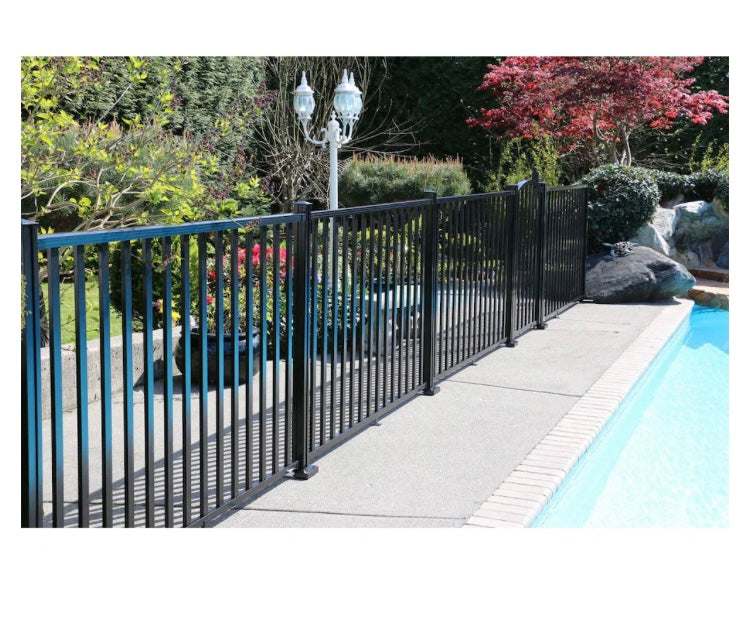 Peak AquatinePLUS Pool Fencing 4' Aluminum Metal Hard Surface Fence Post for Pool Fencing Black (New)