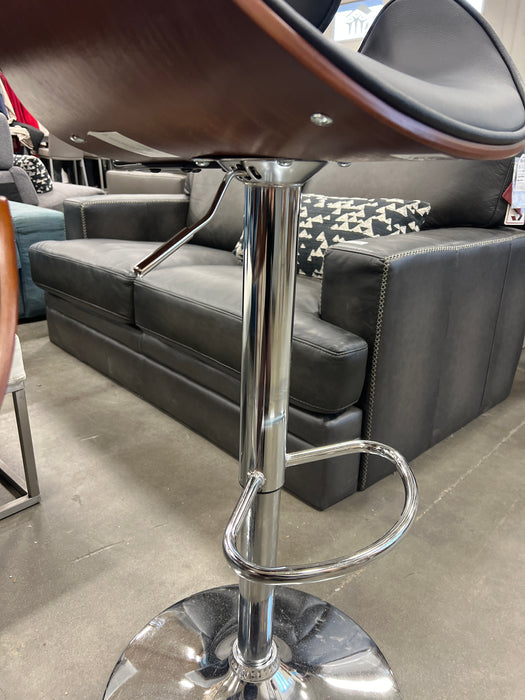 HOMCOM Bar Stools Set of 2 with Curved Back, Footrest, Black