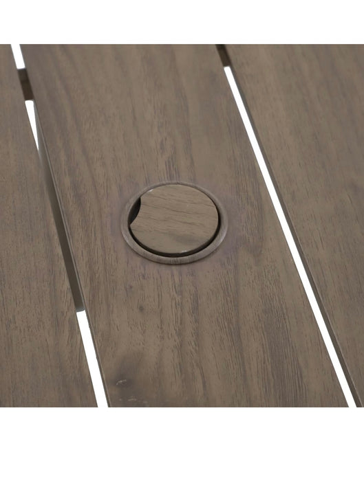 StyleWell Mix & Match 42 in. Dia. Round Slat Patio Dining Table in Faux Wood Finish (new)