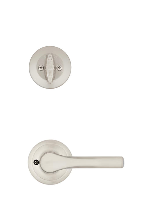 Weiser Henley x Henley Satin Nickel Exterior Door Handle Set/Entry Door Lock with Key (new)