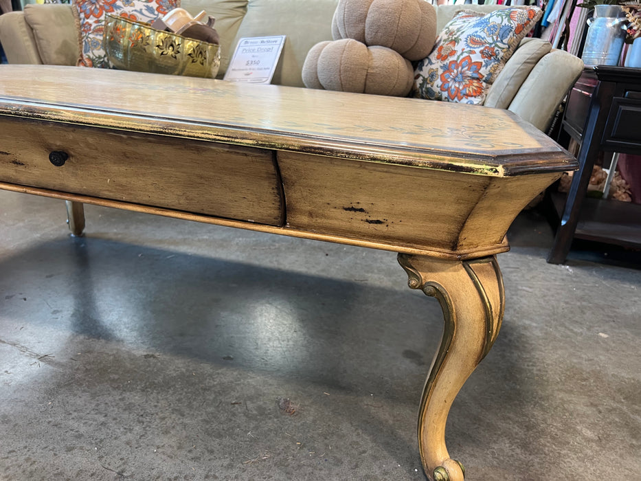 French Style Painted Coffee Table (used)