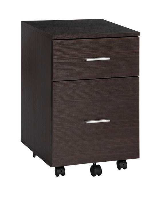Vinsetto Filing Cabinet for Letter or A4 Files W/ 2 Drawers Casters Brown (New)