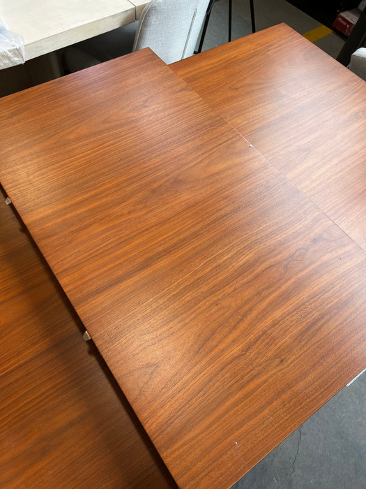 Walnut Wood and Metal Dining Table