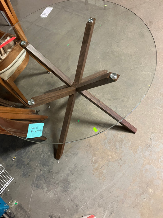 Glass Round Dining Table