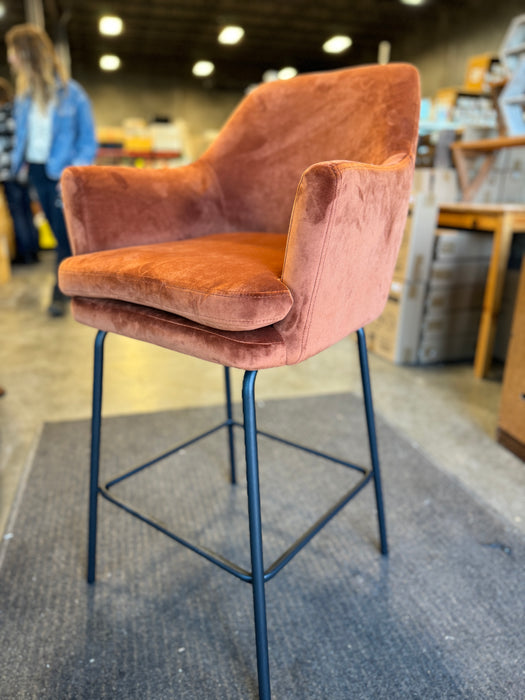 Copper Upholstered Bar Chair