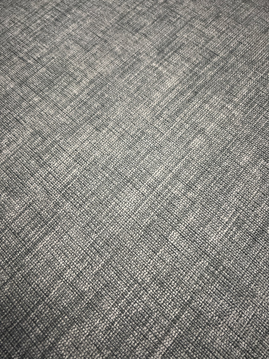 Grey Fabric Ottoman with Low Back