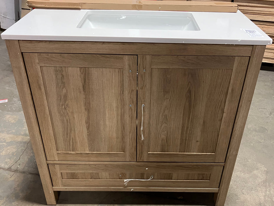 36" Oak Vanity with Sink