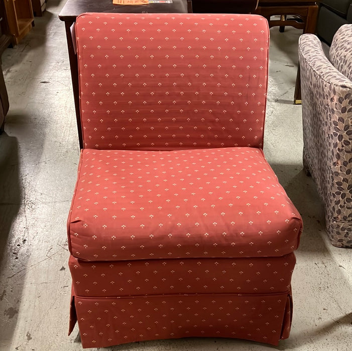 Red Floral Armchair