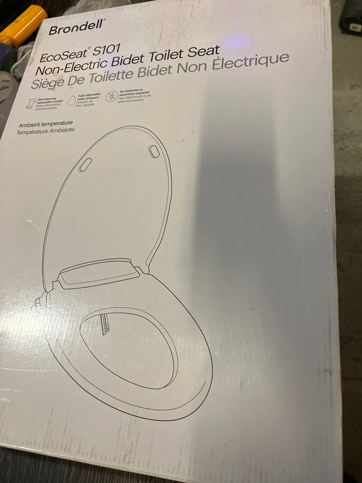 Brondell Swash EcoSeat S101 Non-Electric Bidet Toilet Seat, Round White