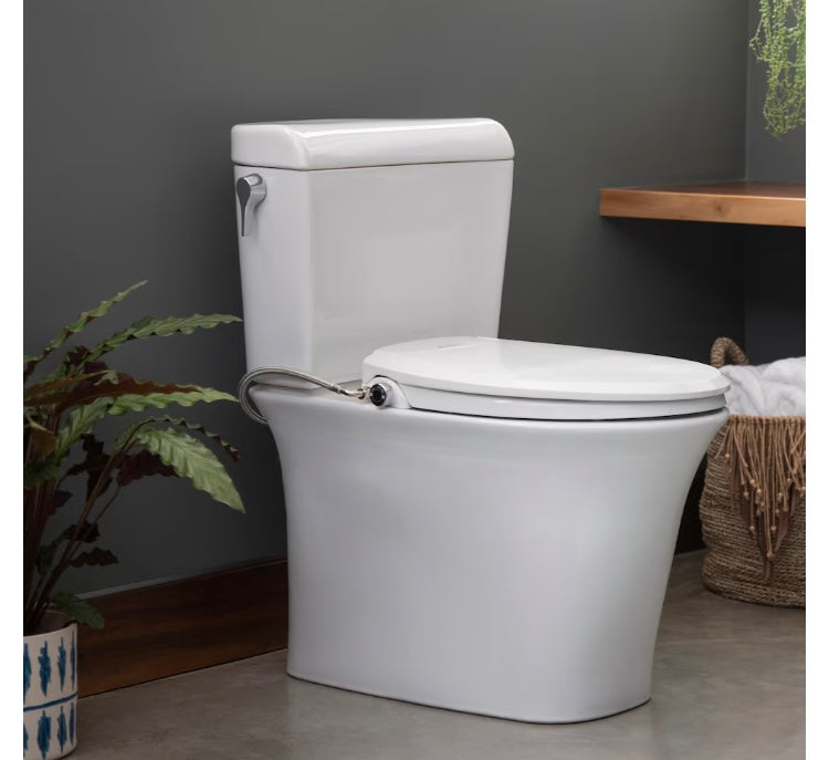 Brondell Swash EcoSeat S101 Non-Electric Bidet Toilet Seat, Round White