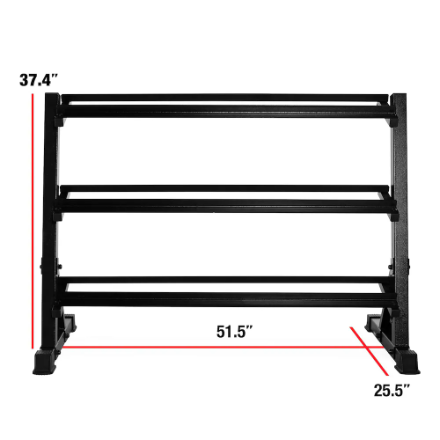 CAP Barbell 3-Tier Heavy Duty Dumbbell Storage Rack, 51-Inch, Black (Dumbbells not included) (New)