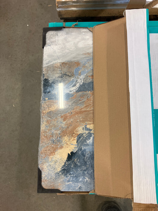 Modamo Abstract Decor Polished Blue 24-inch x 48-inch Porcelain Floor and Wall Tile (15.49 Sq.Ft./Case)