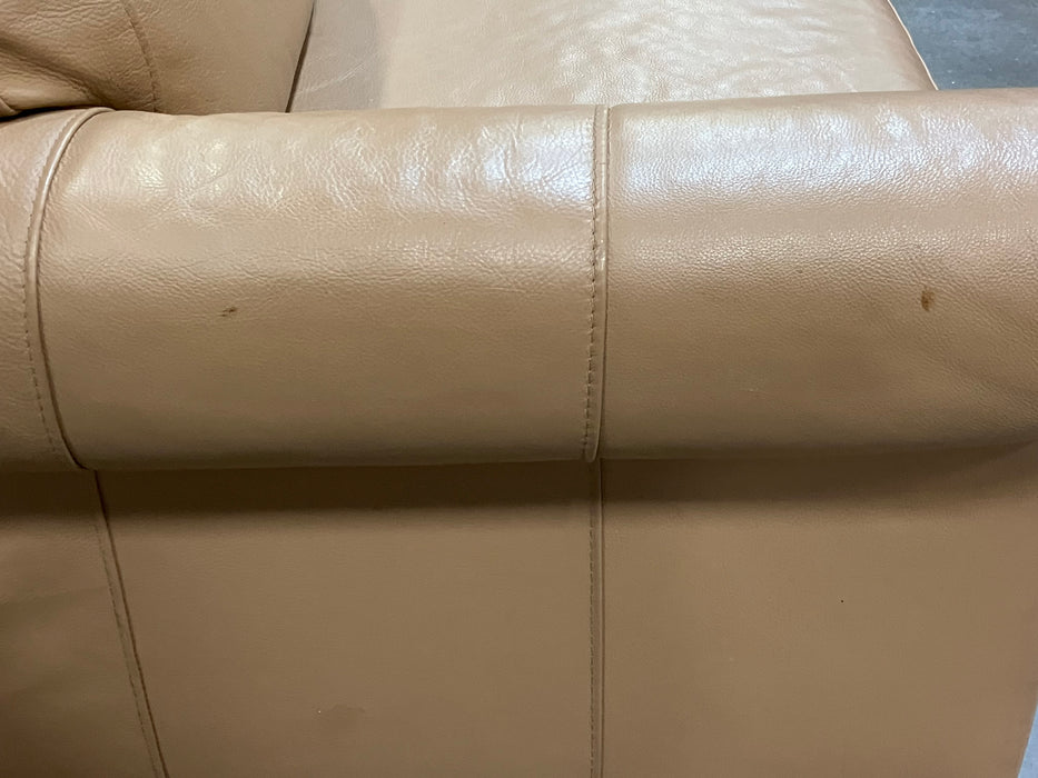 Tan Leather Loveseat (Used)