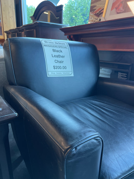 Black Leather Armchair